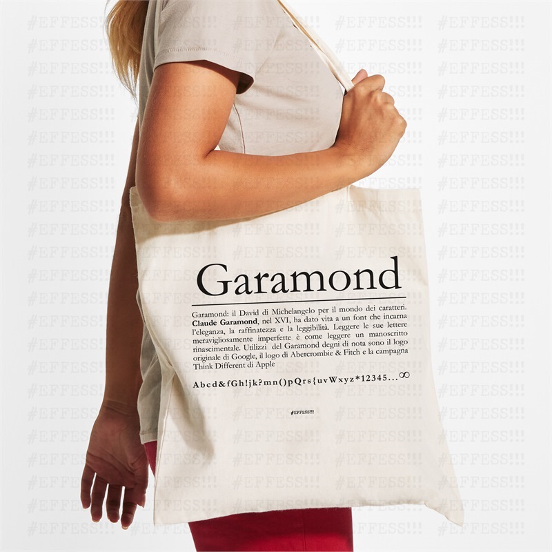 Tote Bag - Type Font - GARAMOND Tote Bag - Type Font - GARAMOND