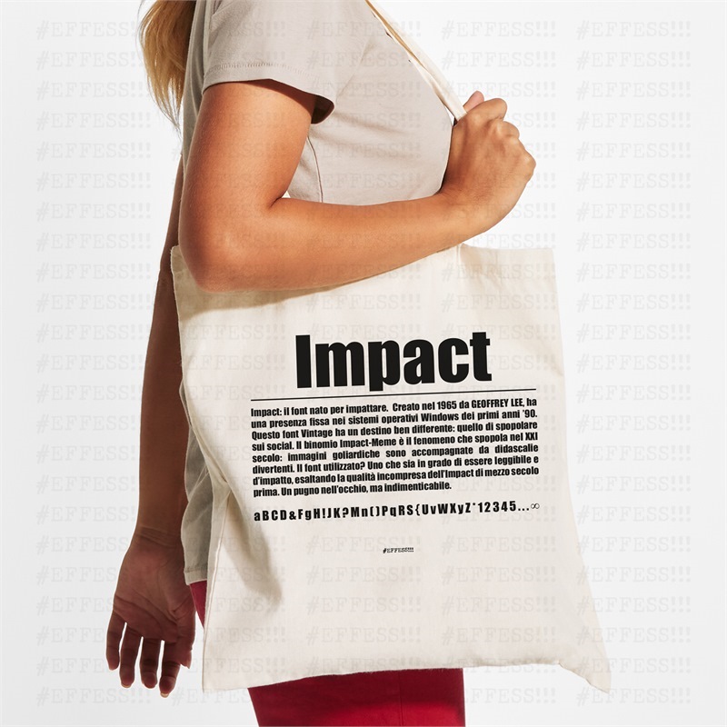Tote Bag - Type Font - IMPACT Tote Bag - Type Font - IMPACT