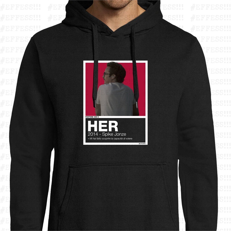 Felpa con Cappuccio - HER - PANTONE 200C