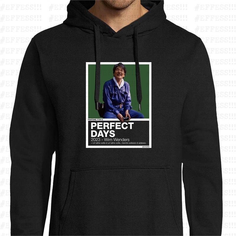 Felpa con Cappuccio - PERFECT DAYS - PANTONE 7734C