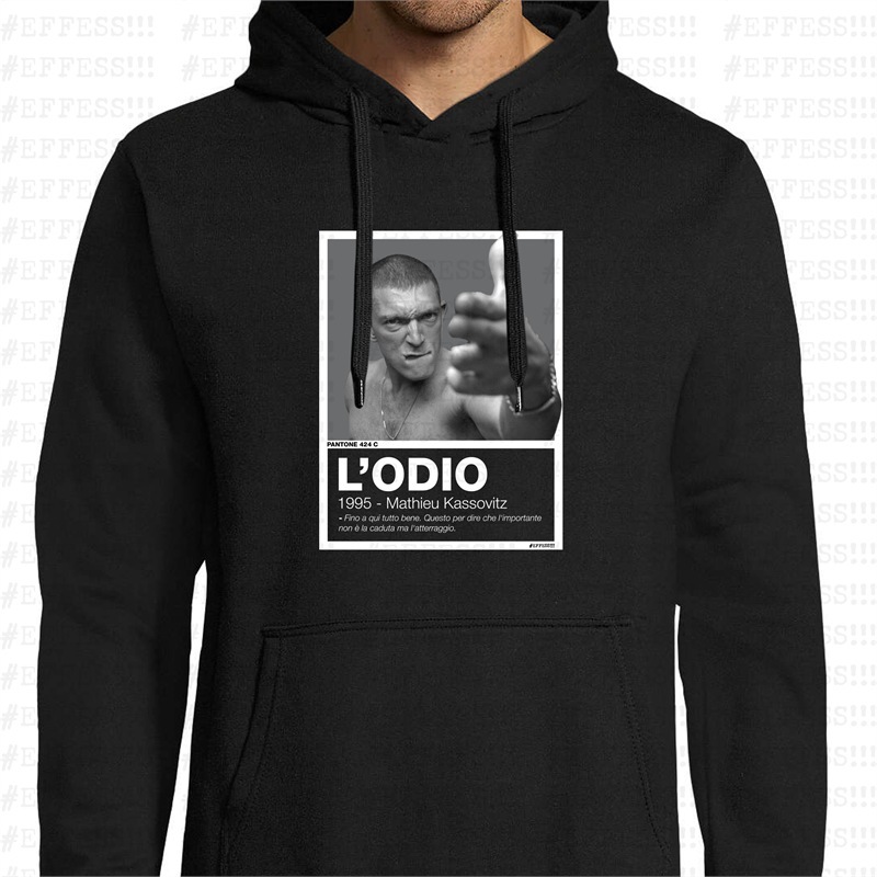 Felpa con Cappuccio - L'ODIO - PANTONE 424C