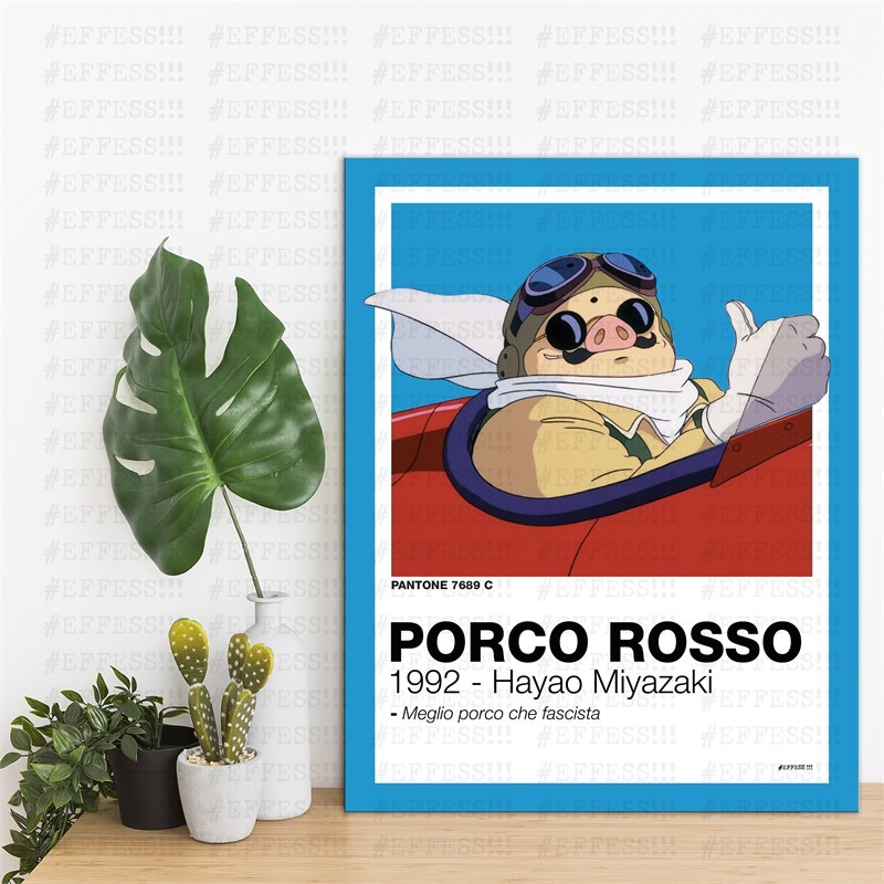 Quadretto - PORCO ROSSO - PANTONE 7689C