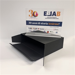 Targa-premio in plexiglass trasparente 21x15cm - con basetta