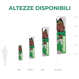 Bandiera Zoom+ Edge altezze