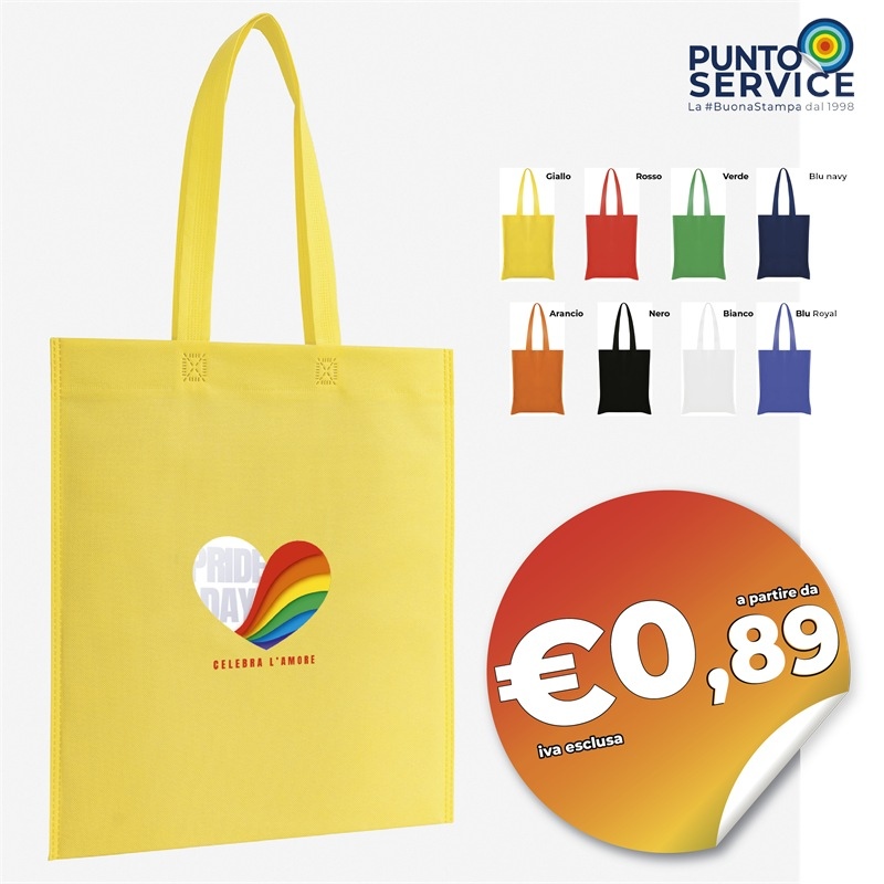 Shopper in TNT - Tote Bag personalizzate con logo a colori