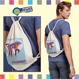 Zainetto/Sacca Mirlo in Cotone - Personalizzati con logo a colori