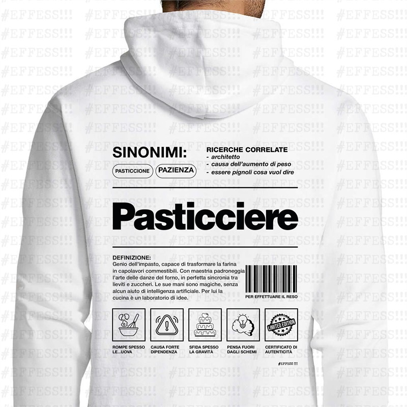 Felpa con cappuccio - Arte e Mestieri - PASTICCIERE