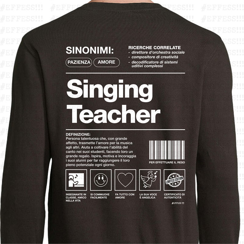 Felpe Girocollo Mestieri - SINGING TEACHER