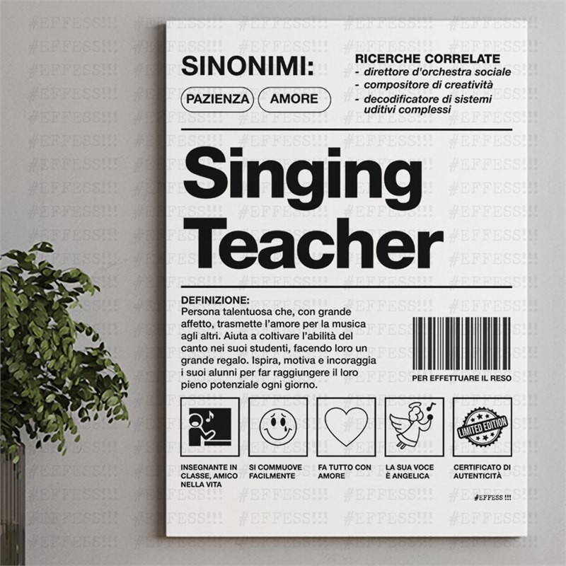 Quadretto Arte e Mestieri - SINGING TEACHER