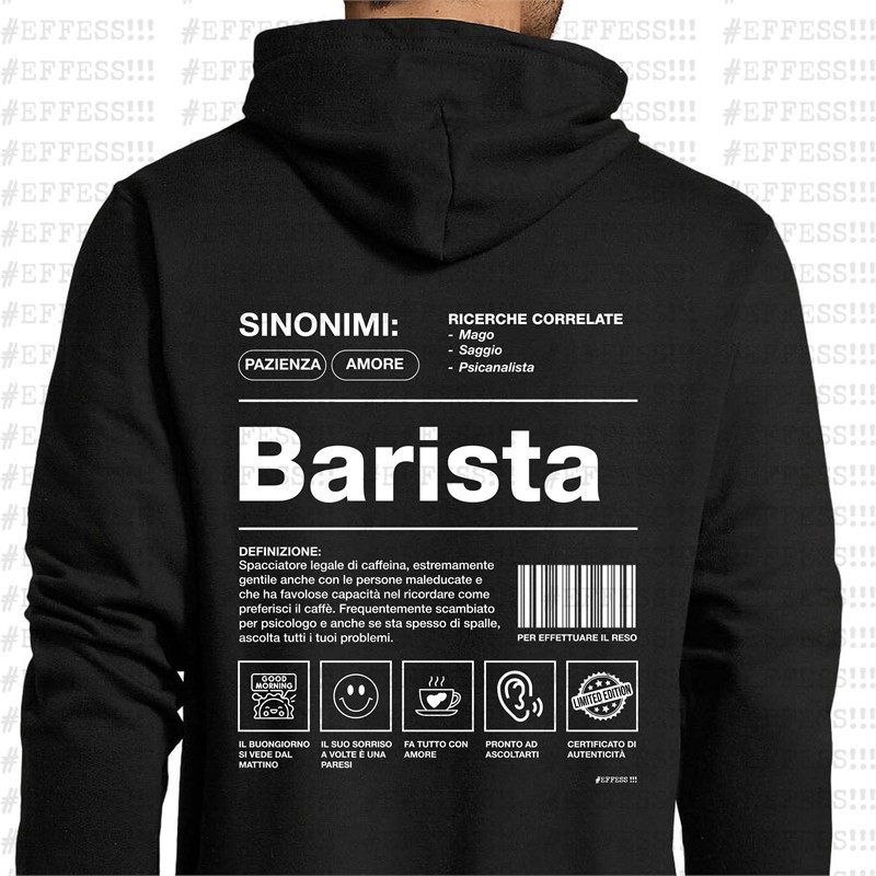 Felpa con cappuccio Arte e Mestieri - BARISTA