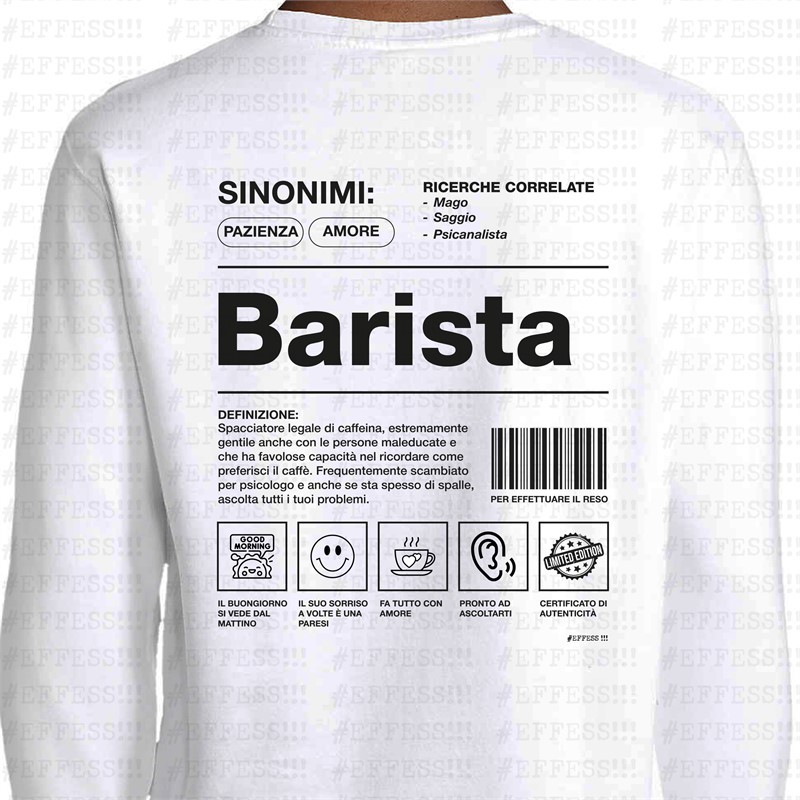 Felpa Arte e Mestieri - BARISTA