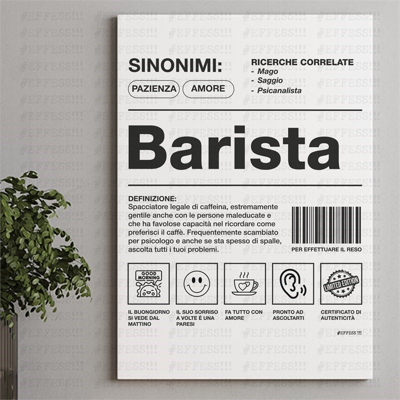 Quadretto Arte e Mestieri - BARISTA