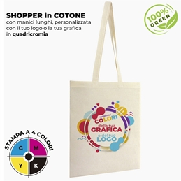 Shopper in cotone - Tote Bag personalizzate con logo a colori