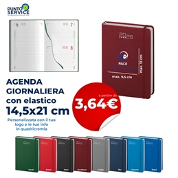 Agende Giornaliere con elastico 14,5x21 cm Personalizzate