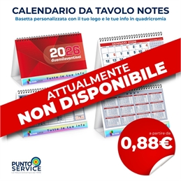 Calendario da Tavolo Notes personalizzato