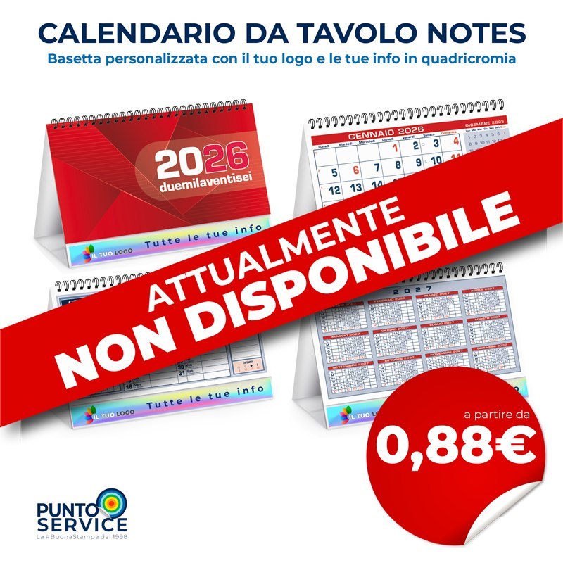Calendario da Tavolo Notes personalizzato