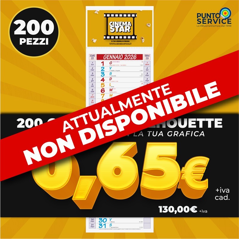 200 Calendari Olandesi Silhouette Personalizzati