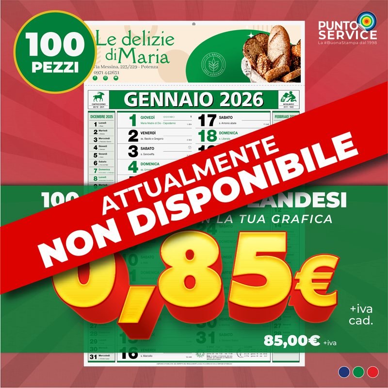 100 Calendari Olandesi Personalizzati