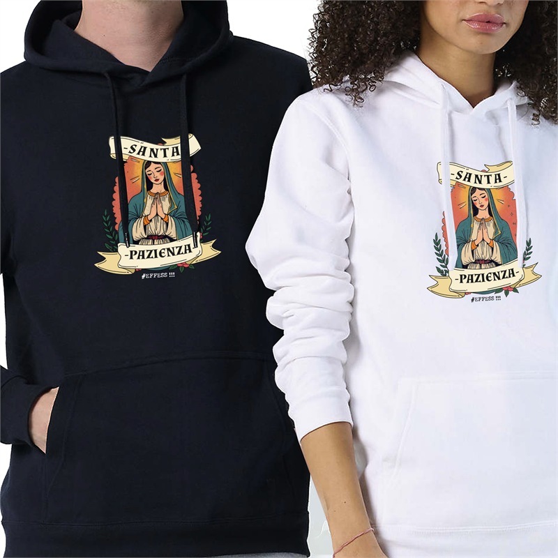 Felpa con Cappuccio - Meme Trash - SANTA PAZIENZA