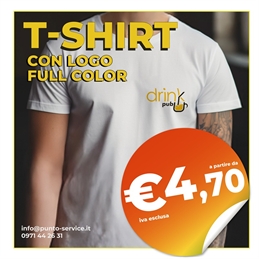 T-shirt personalizzate con logo lato cuore