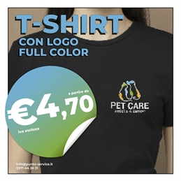 T-shirt personalizzate con logo lato cuore