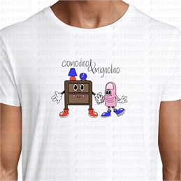 T-Shirt - Coppie Scoppiate - COMODINO E MIGNOLINO