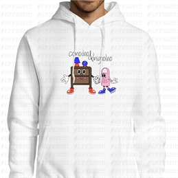 Felpa con Cappuccio - Coppie Scoppiate - COMODINO E MIGNOLINO