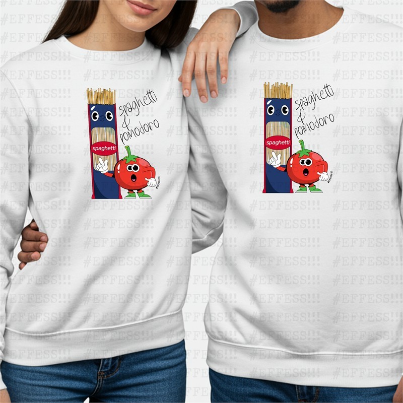 Felpa - Coppie Scoppiate - SPAGHETTI E POMODORO