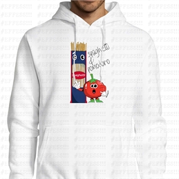 Felpa con Cappuccio - Coppie Scoppiate - SPAGHETTI E POMODORO