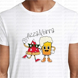 T-Shirt - Coppie Scoppiate - PIZZA E BIRRA