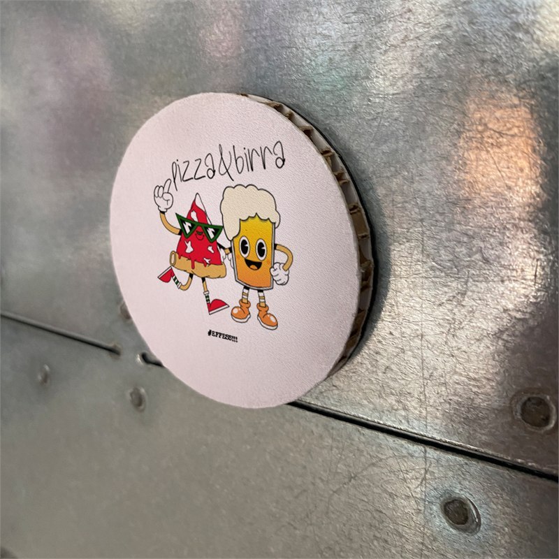 Calamita in cartone alveolare - Coppie Scoppiate - PIZZA E BIRRA