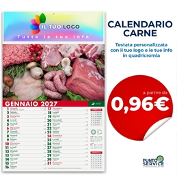 Calendario Carne personalizzato