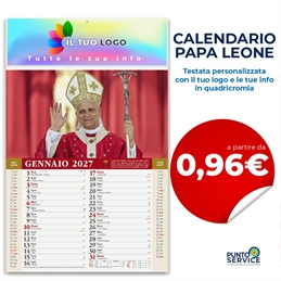 Calendario Papa Leone personalizzato