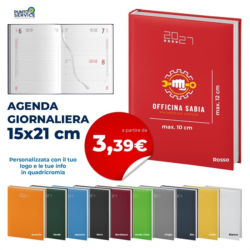 Agende Giornaliere 15x21 cm Personalizzate