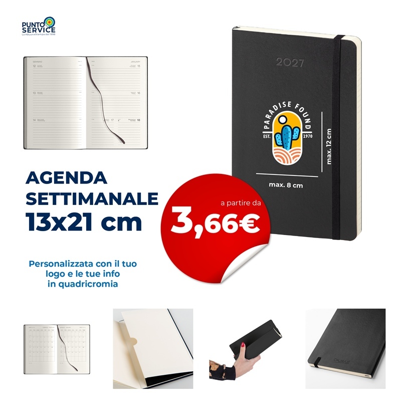 Agendina Settimanale Flessibile 13x21 cm Personalizzate