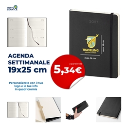 Agendina Settimanale Flessibile 19x25 cm Personalizzate