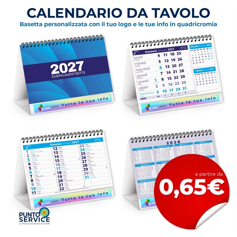 Calendario da Tavolo personalizzato