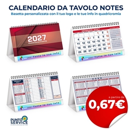 Calendario da Tavolo Notes personalizzato