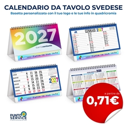 Calendario da Tavolo Svedese personalizzato