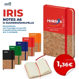 Notes in sughero e similpelle A6 Personalizzati