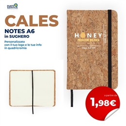 Cales - Notes in sughero A6 Personalizzati