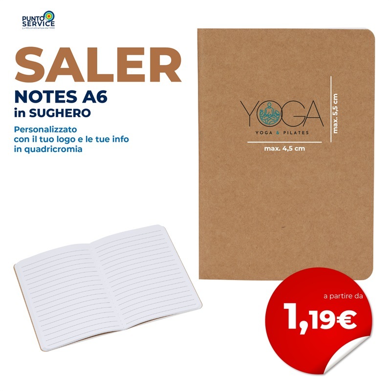 Saler - Notes in cartone riciclato A6 Personalizzati