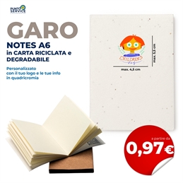 Garo - Notes in carta riciclata A6 Personalizzati
