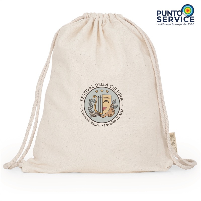 Zainetto/Sacca Mirlo in Cotone - Personalizzati con logo a colori