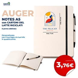 Auger - Notes in cartoni del latte riciclati