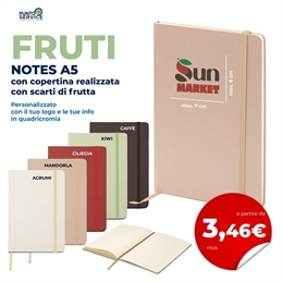 Fruti - Notes con copertina realizzata con scarti di frutta
