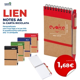 LIEN - Notes in carta riciclata A6 Personalizzati