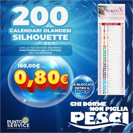 Calendario Olandese Silhouette 2027 Personalizzato - Promo 200 pezzi