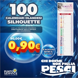 Calendario Olandese Silhouette 2027 Personalizzato - Promo 100 pezzi