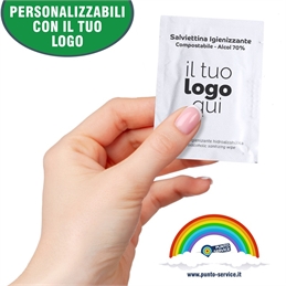 Salviettine Igienizzanti Monouso - Personalizzabili con il tuo logo -  [PSW-Aus-031]